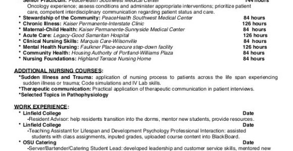 Current Nursing Student Resume Nursing Student Resume Example 10 Free Word Pdf