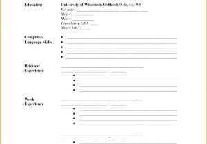 Curriculum Blank Resume Crossword 9 Blank Resume forms to Fill Out Free Samples Examples