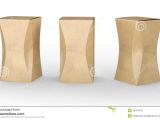 Curved Box Template Brown Paper Box Package with Curve Clipping Path Included