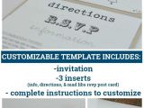 Custom Evite Template Customizable Wedding Invitation Template with Inserts