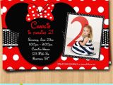 Custom Evite Template Free Customized Minnie Mouse Birthday Invitations Template