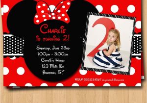 Custom Evite Template Free Customized Minnie Mouse Birthday Invitations Template