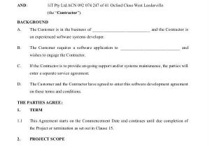 Custom software Development Contract Template 10 Printable Development Contract Samples Templates In