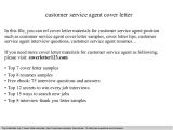 Customer Care Agent Cover Letter Customer Service Agent Cover Letter