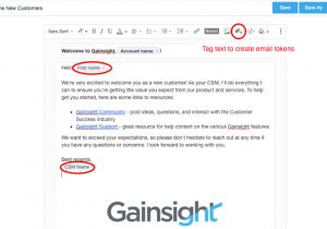 Customer Success Email Templates Tutorial Send New Customer Welcome Email Gainsight Inc