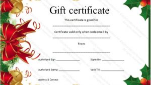 Customizable Christmas Gift Certificate Template Christmas Gift Certificate Template Certificate Templates