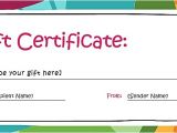 Customized Certificate Templates Free Printable Gift Certificate Template