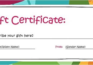 Customized Certificate Templates Free Printable Gift Certificate Template