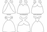 Cut Out Character Template 6 Paper Dress Cutout Templates for 8 Disney Princess