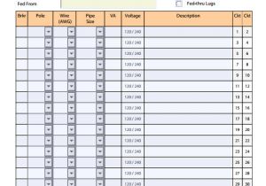 Cutler Hammer Panel Schedule Template Panel Schedule Template Word Excel
