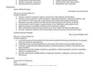 Cv Template for Physicians Medical Cv Template Word Uk Templates Resume Examples