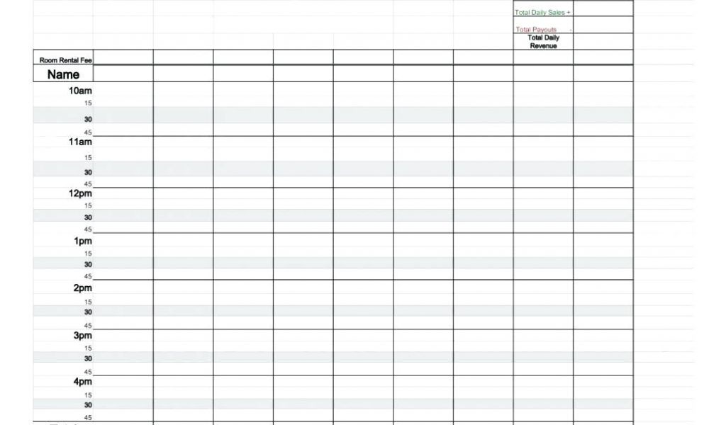 Daily Calendar Template 30 Minute Increments Template Daily Calendar ...