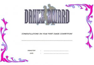 Dance Certificate Templates Free Download Dance Certificate Template 6 the Best Template Collection