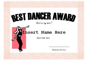 Dance Certificate Templates Free Download Free Printable Dance