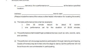 Dance Team Contract Template 15 Performance Contract Templates Word Pdf Google