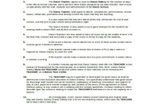 Dance Team Contract Template Dance Team Contract Template Templates Resume Examples