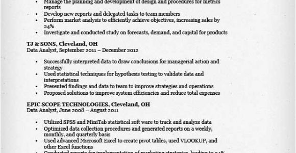 Data Analyst Resume Template Data Analyst Resume Sample Resume Genius