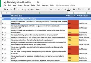 Data Migration Document Template Data Center Checklist form Templates Resume Examples