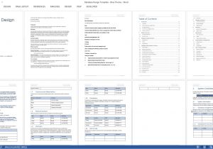 Database Design Specification Template Database Design Document Template