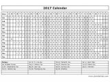 Day at A Glance Calendar Template 2017 Calendar Template Year at A Glance Free Printable