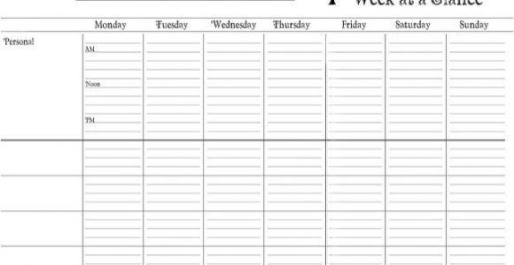 Day at A Glance Calendar Template 6 Best Images Of Day at A Glance Printable Day at A
