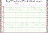 Day at A Glance Calendar Template 6 Best Images Of Printable Week at A Glance Calendar