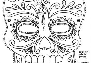 Day Of the Dead Skull Mask Template Day Of the Dead Skull Coloring Pages Bestofcoloring Com
