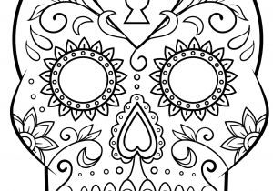 Day Of the Dead Skull Mask Template Day Of the Dead Sugar Skull Coloring Page Free Printable