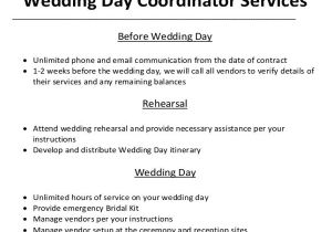 Day Of Wedding Coordinator Contract Template event Planner Contract Sample 6 Examples In Word Pdf