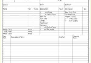 Daybook Template Free Day Works form Templates Day Works form 40 Ncr