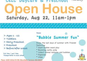 Daycare Open House Flyer Template Advertising Idea for Daycare Daycare Ideas Family