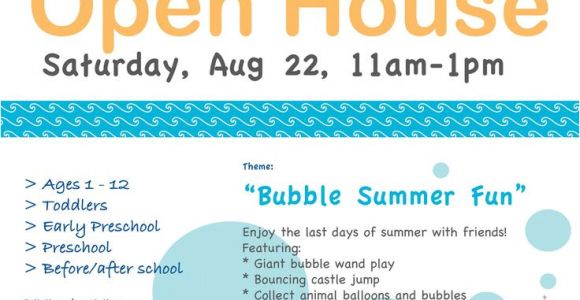 Daycare Open House Flyer Template Advertising Idea for Daycare Daycare Ideas Family