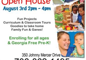 Daycare Open House Flyer Template Childcare Network On Johnny Mercer Drive On Wilmington is