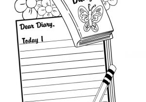 Dear Diary Template Coloring Violetta Diary Coloring Pages