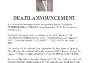 Death Announcement Email Template Sample Death Notice 10 Documents In Pdf Psd Word