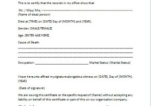 Death Certificate Translation Template Spanish to English Death Certificate Template for Ms Word Document Hub