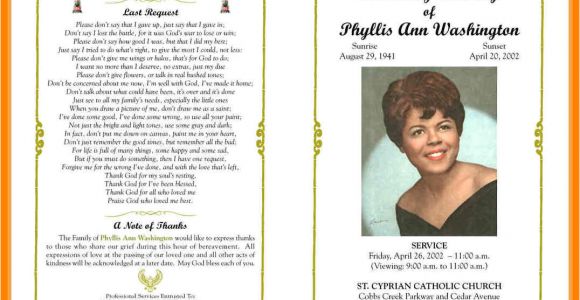 Death Program Templates 9 Free Obituary Program Templates St Columbaretreat House