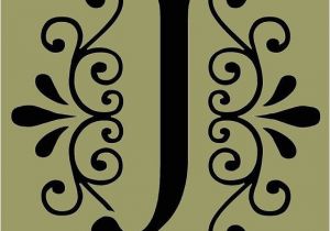 Decorative Lettering Templates Stencil Decorative Letter J 10×9