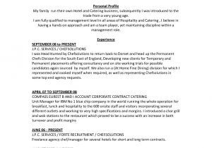 Demi Chef De Partie Resume Sample Resume format for Chef De Partie Resume Template Easy