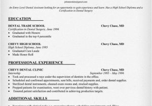 Dental assistant Student Resume Entry Level Dental assistant Resume Sample Dentist