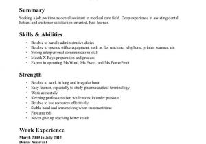 Dental assistant Student Resume Objective Dental assistant Resume Medical assistant Resume Resume