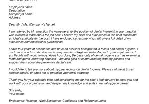 Dental Hygiene Cover Letter New Grad Dentist Cover Letter Sample for A New Graduate