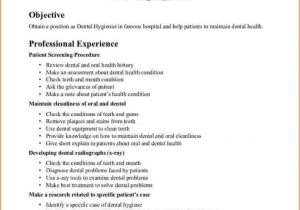 Dental Hygiene Resume Sample Objective Dental Hygienist Resume Template Free Download