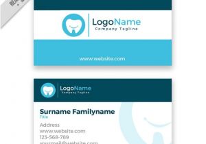 Dentist Business Card Template Free Dental Business Card Vector Free Download