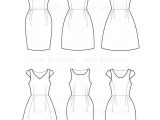 Design A Dress Template Women S Empire Waist Dress Fashion Flat Template