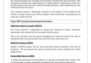 Design Build Contract Template form Bot Build Operate Transfer