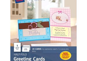 Design Your Own Blank Card Avery Greeting Cards Inkjet Printers 20 Blank Cards and Envelopes 5 5 X 8 5 Folded 3265