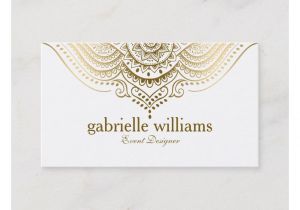 Design Your Own Business Card Gold Lace Paisley Mandala Business Card Zazzle Com with