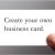 Design Your Own Business Cards Free Template Create Your Own Business Cards Design Image Collections