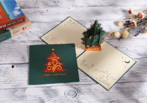 Design Your Own Christmas Card 10pcs Aitpop Christmas Tree Green Pop Up Card Aitpop